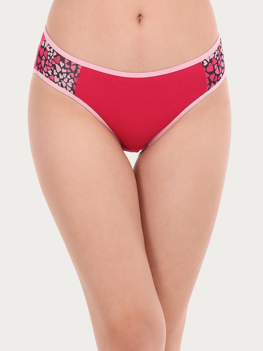 Buy Clovia Women Pink & Red Printed Bikini Briefs PN2778A14XL - Briefs for  Women 7696046