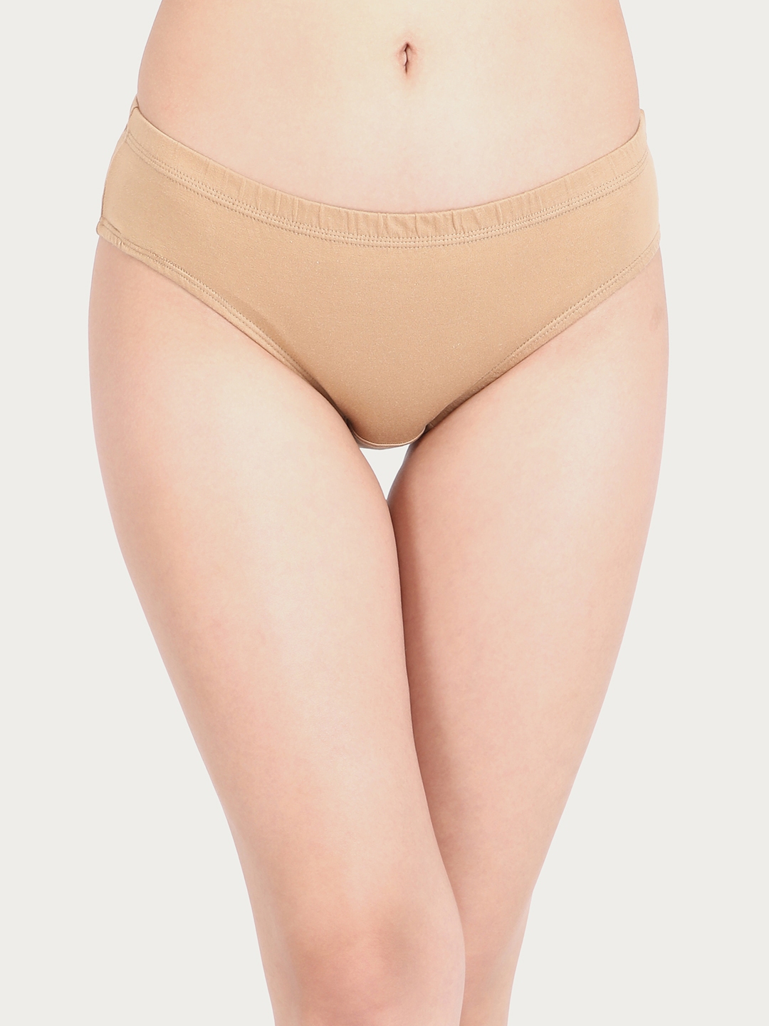 Buy CLOVIA Low Waist Bikini Panty in Nude Colour with Inner Elastic -  Cotton
