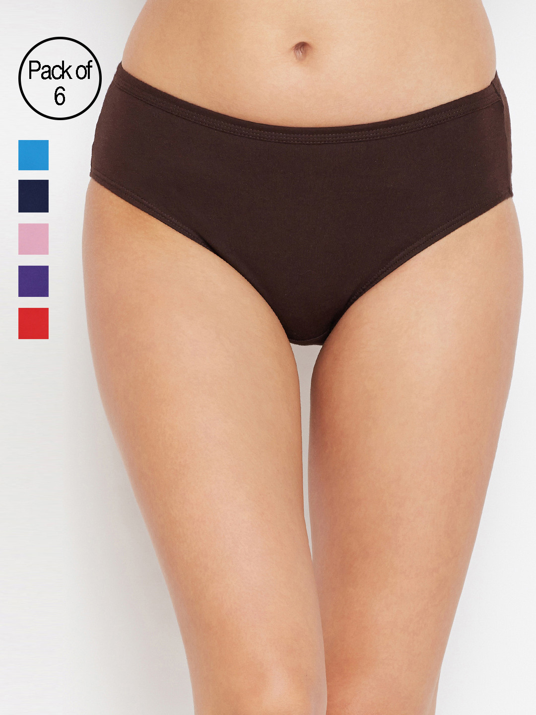 Bodycare Pack of 6 Assorted Hipster E70CD