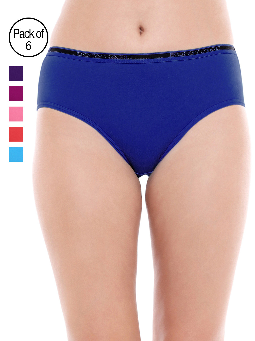 Bodycare Pack of 6 Assorted Hipster E74