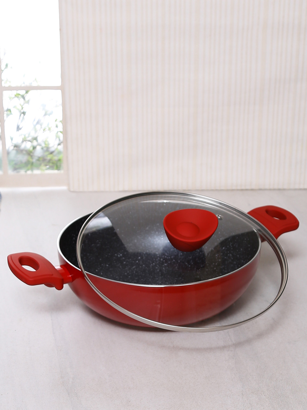 BERGNER Red Aluminium Casserole with Lid