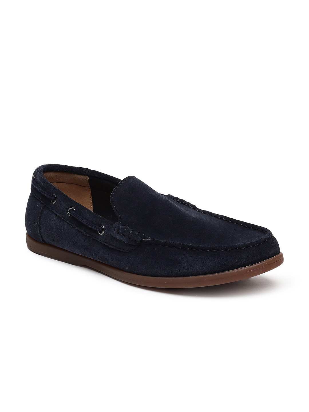 clarks suede slip on boat shoes
