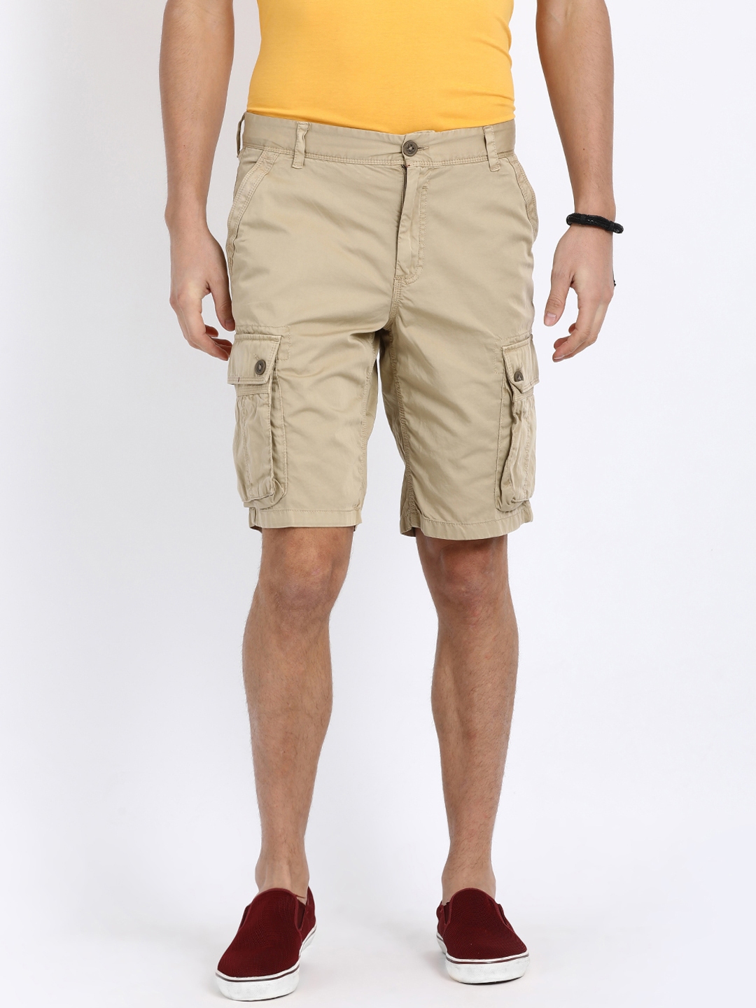 Buy t base Beige Men Solid Regular Fit Cargo Shorts Shorts for Men 7718423 Myntra