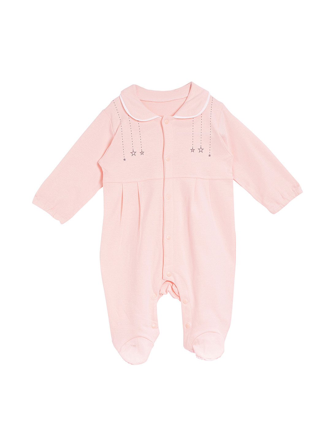 Camey Girls Peach Solid Romper