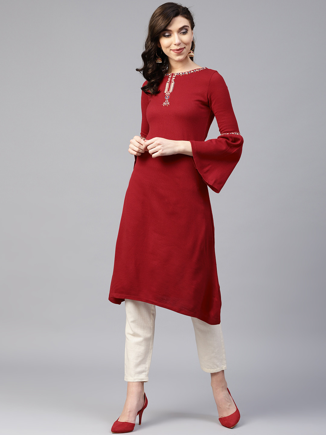 woolen kurta w