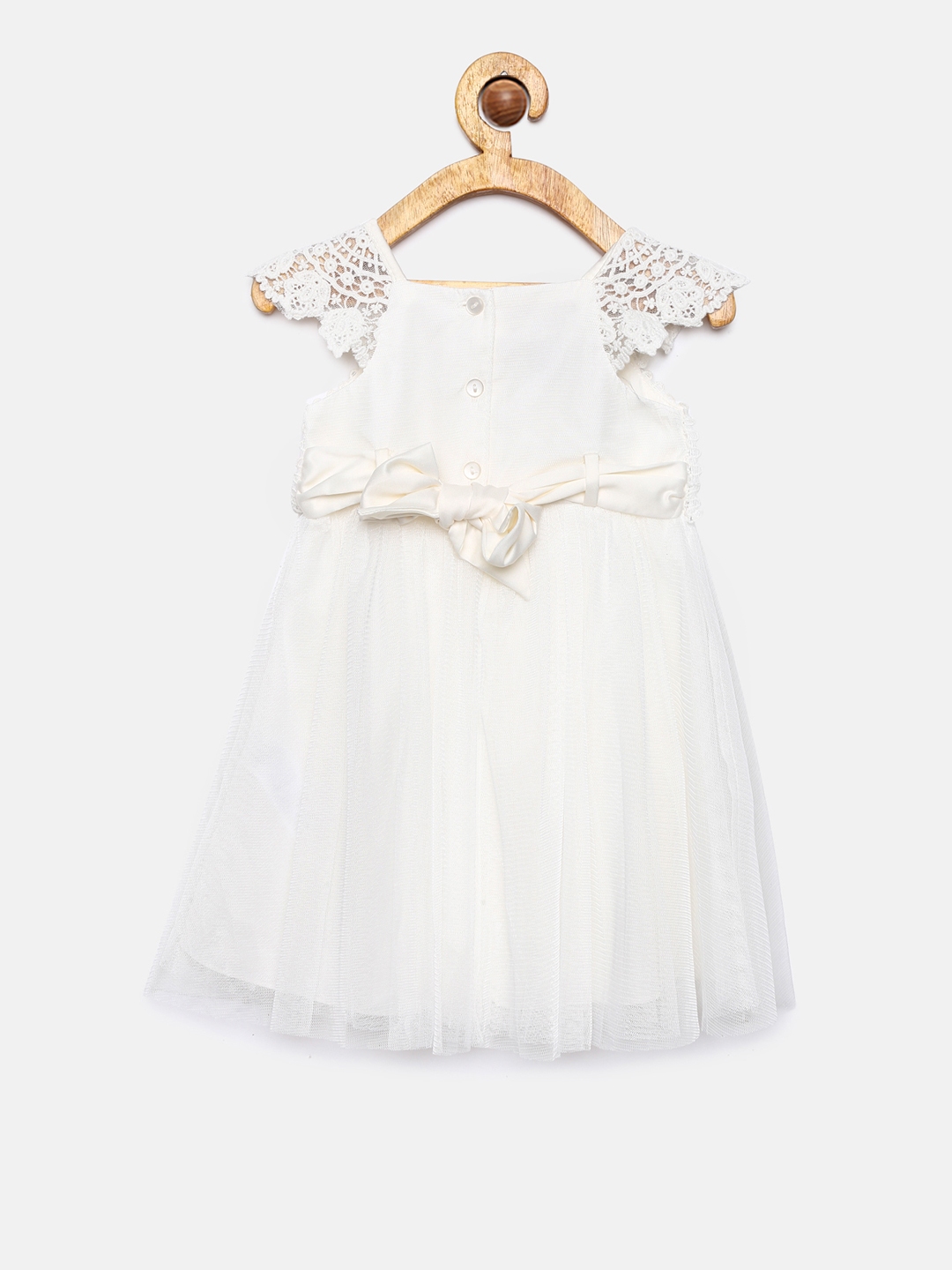 Girls White Empire Dress