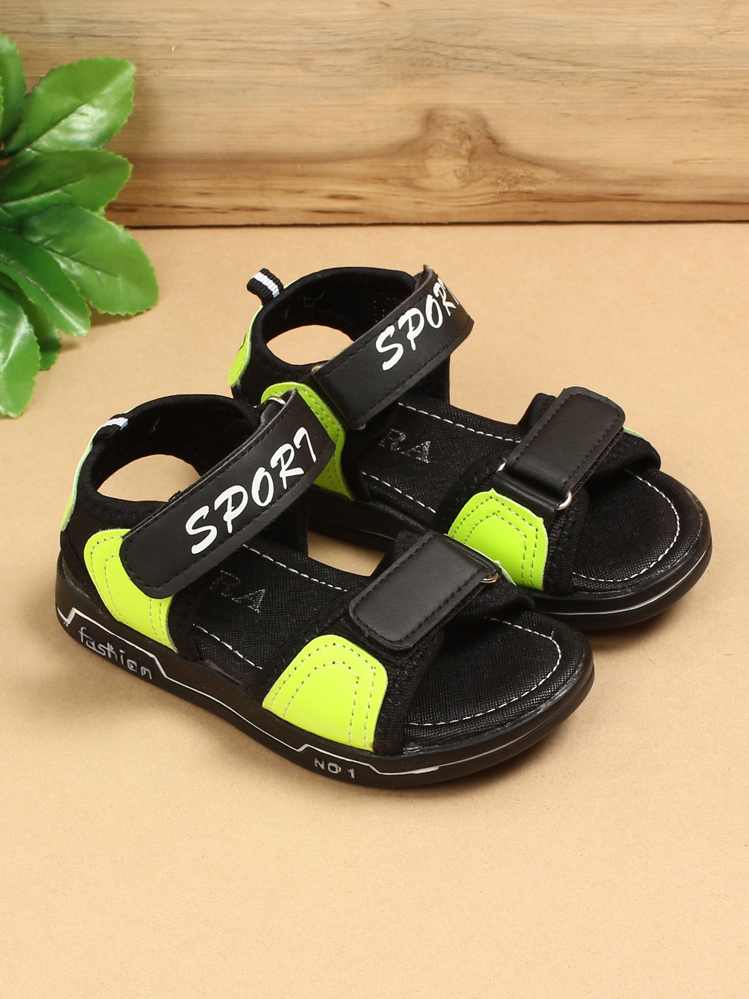 Buy Walktrendy Kids Lime Green Black Comfort Sandals Sandals for Unisex Kids 7740573 Myntra