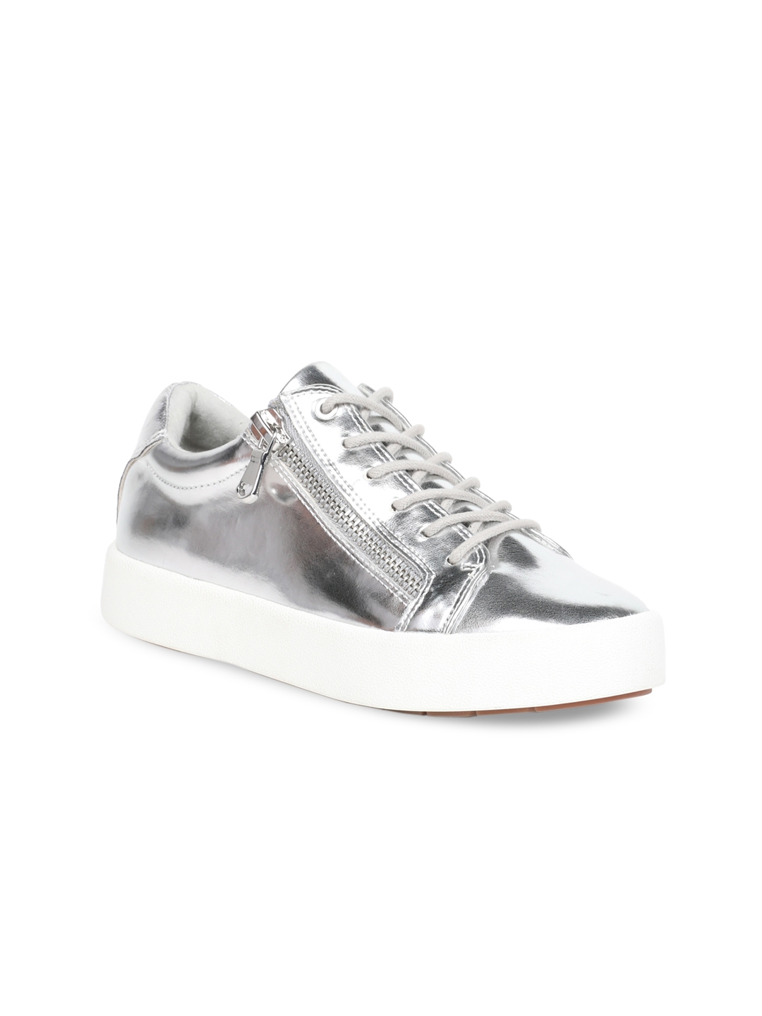 ALDO Women Silver Toned Sneakers