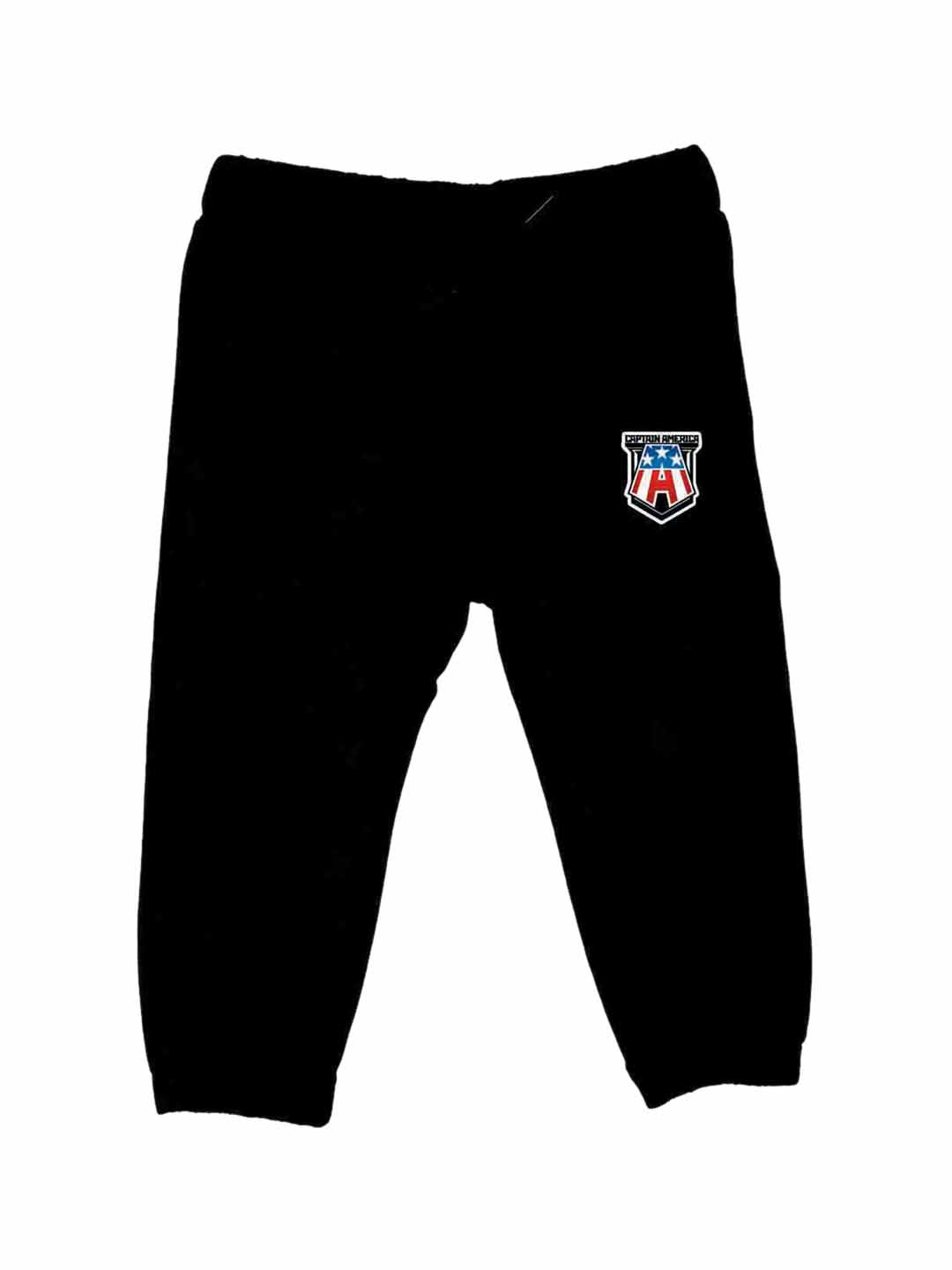 Marvel by Wear Your Mind Unisex Black Solid Stright-Fit Joggers