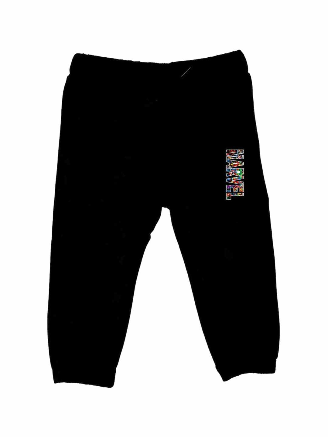 Marvel by Wear Your Mind Unisex Black Solid Stright-Fit Joggers
