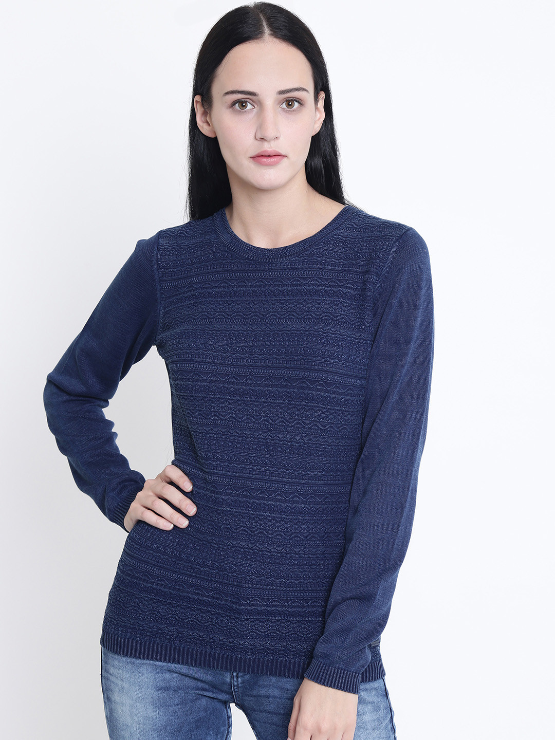 Crimsoune Club Women Navy BlueSweater Vest