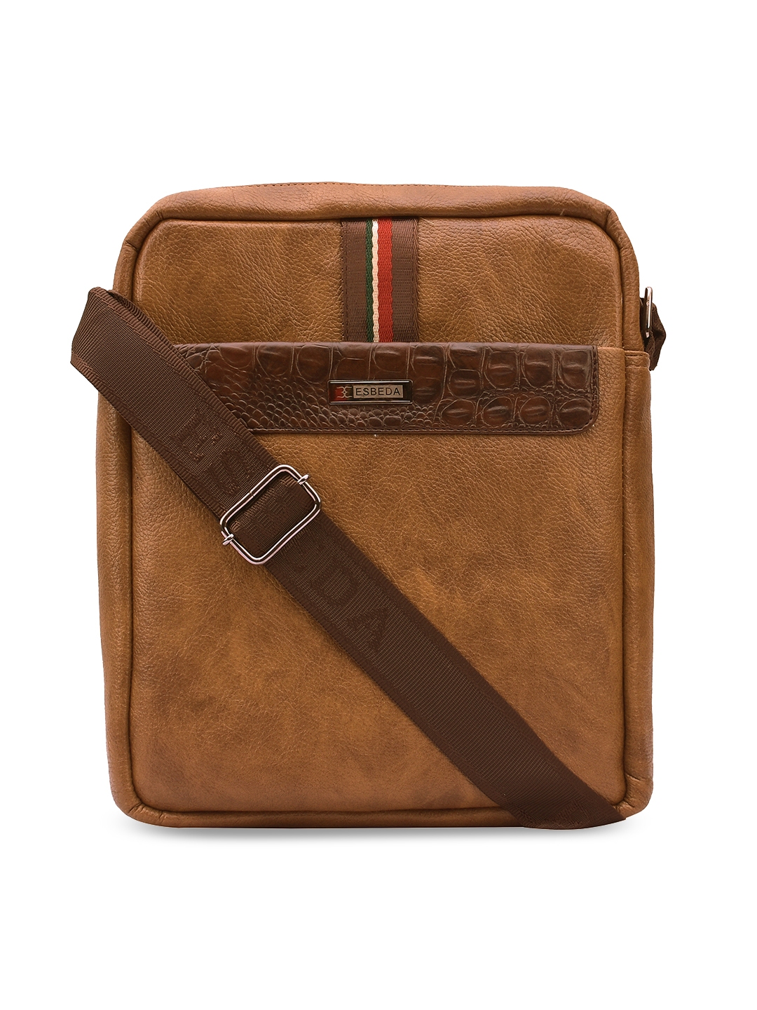 Buy ESBEDA Men Brown Solid Messenger Bag Messenger Bag for