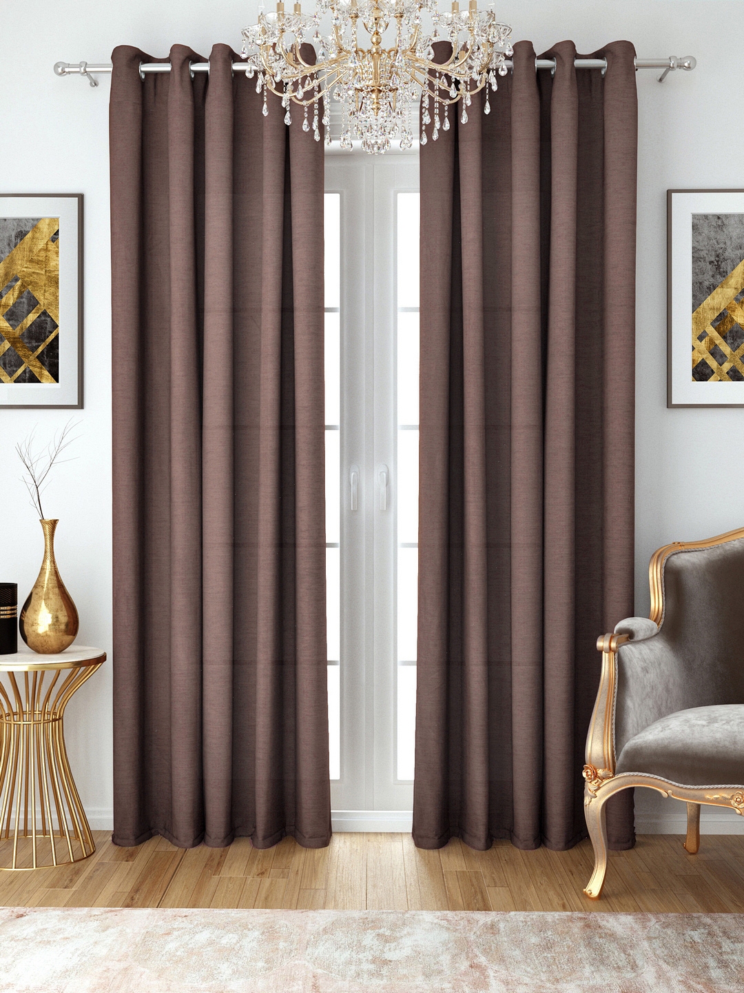 Aura Coffee Brown Room Darkening Single Door Curtain 8b c384 4b29 a059 ea32a022e6f Aura Coffee Brown Room Darkening Door Curtains 1