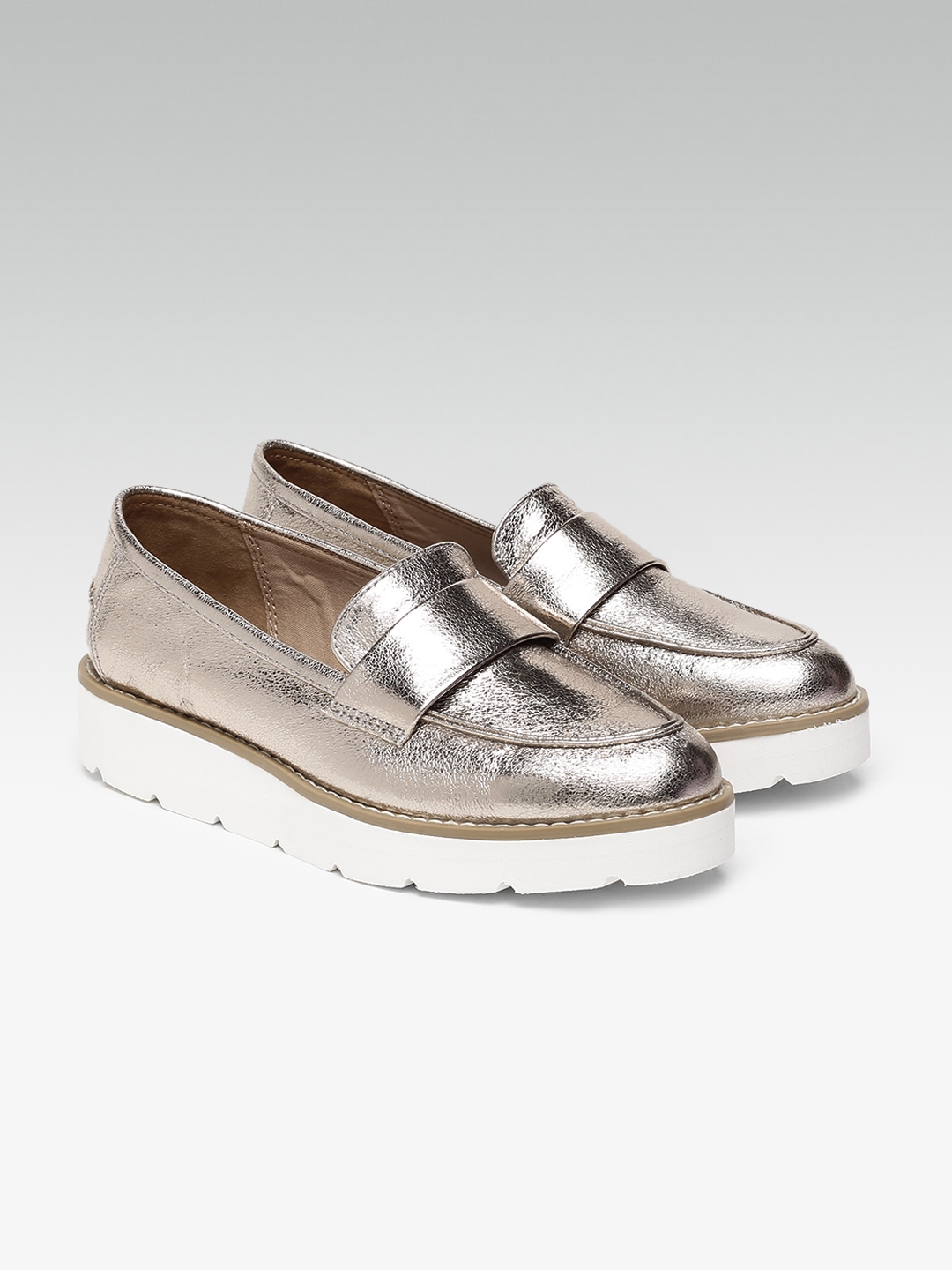 steve madden gold loafers