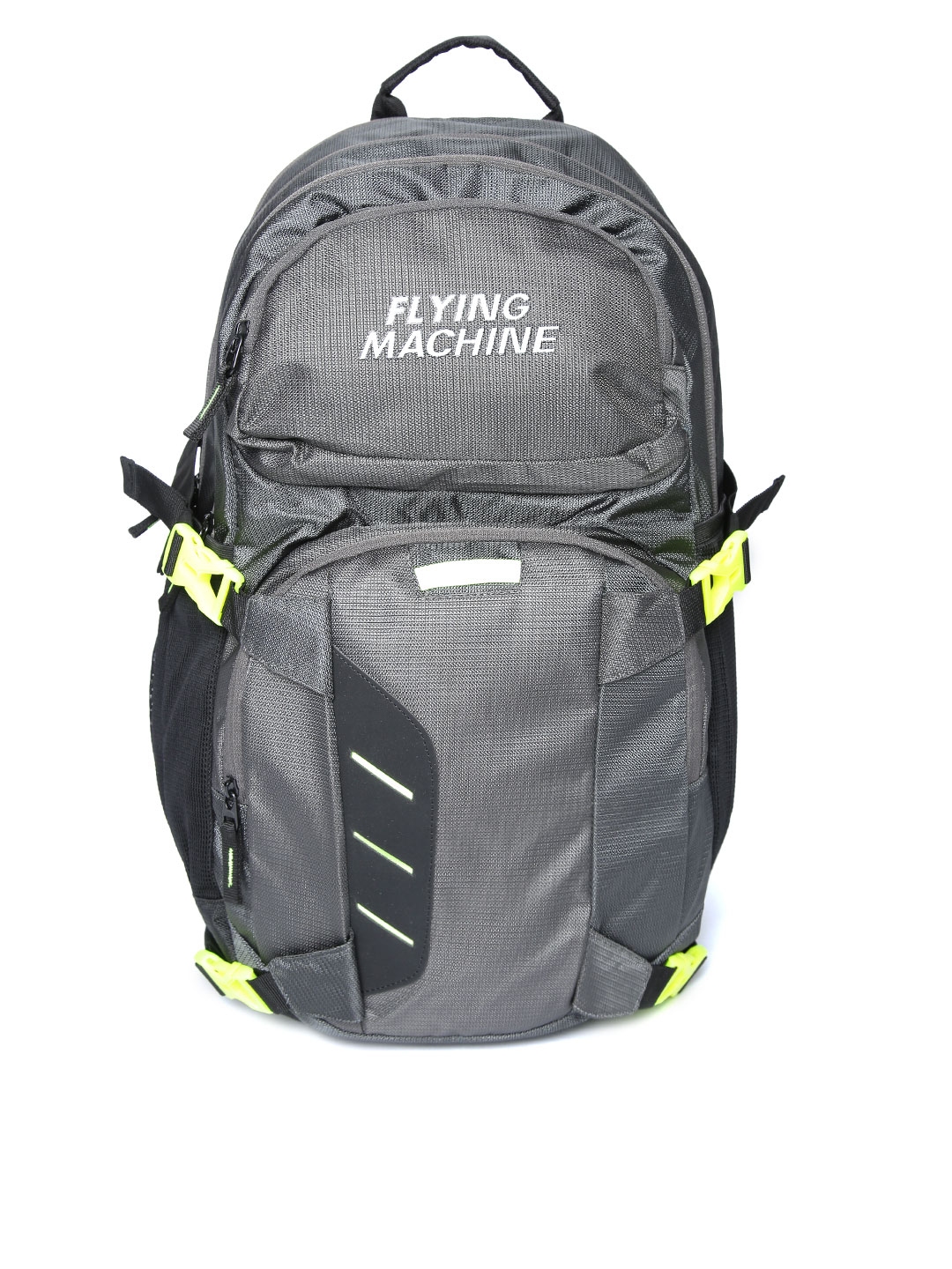 Flying Machine Men Grey Solid Laptop Backpack