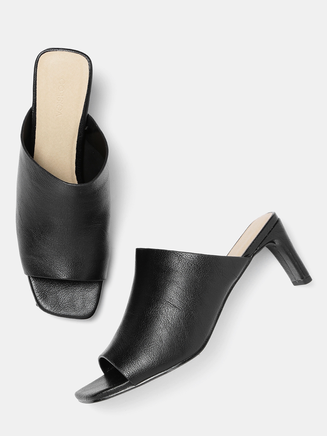 Grey mules heels sales