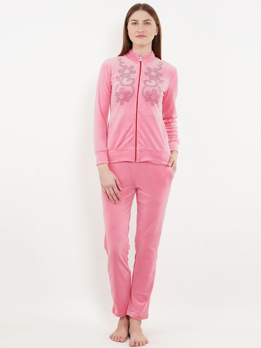 Hot Pink Velour Tracksuit