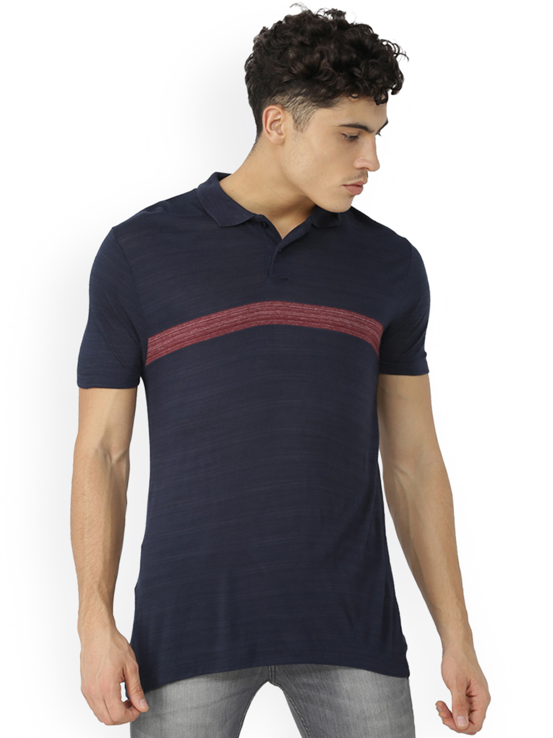 Buy RARE RABBIT Men Blue Slim Fit Solid 