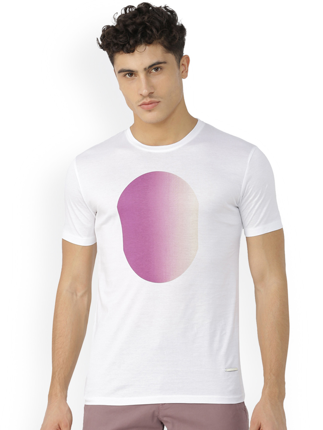 Buy RARE RABBIT Men White Printed Round 