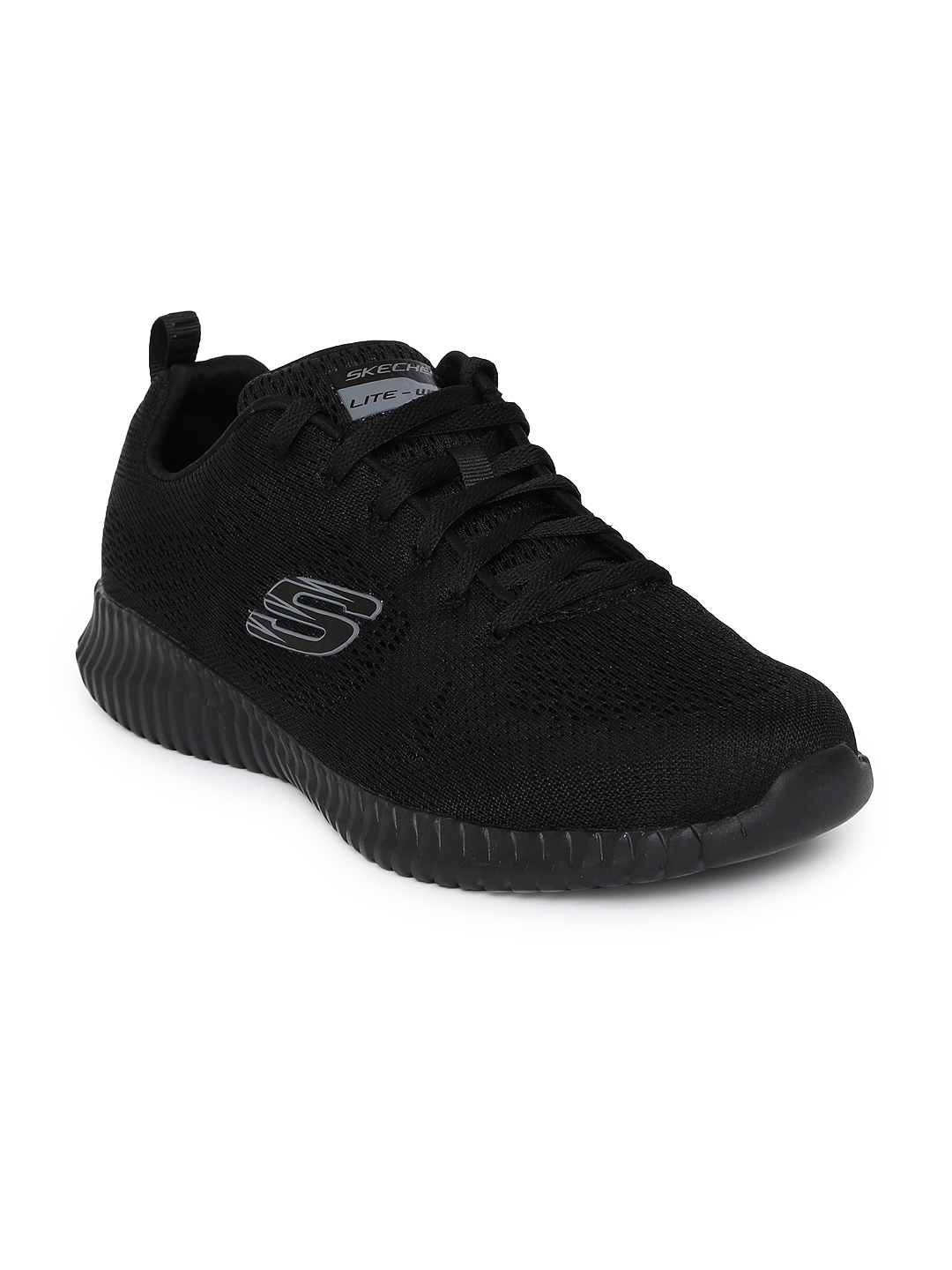skechers all black sneakers