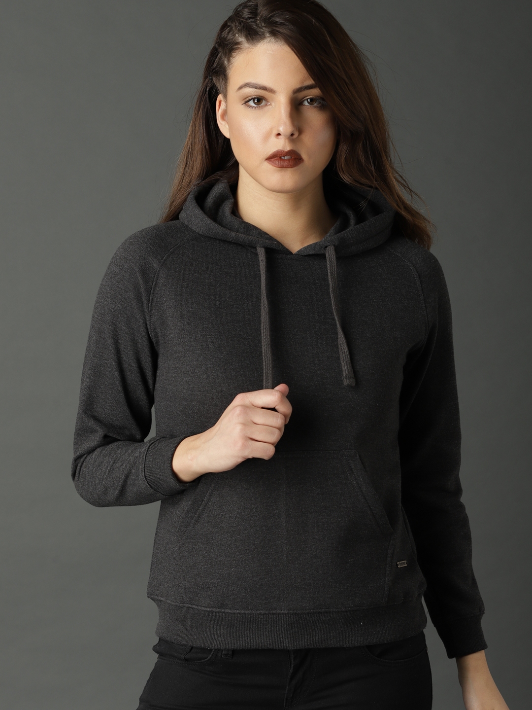 charcoal grey sweatshirt womens