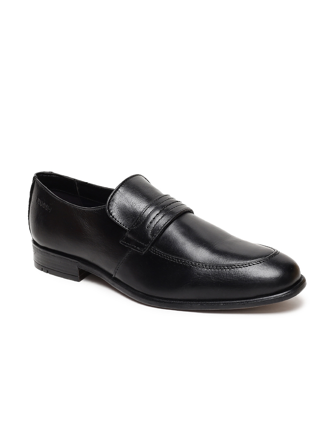 Buy Ruosh Men Black Formal Leather Slip On Shoes Formal Shoes