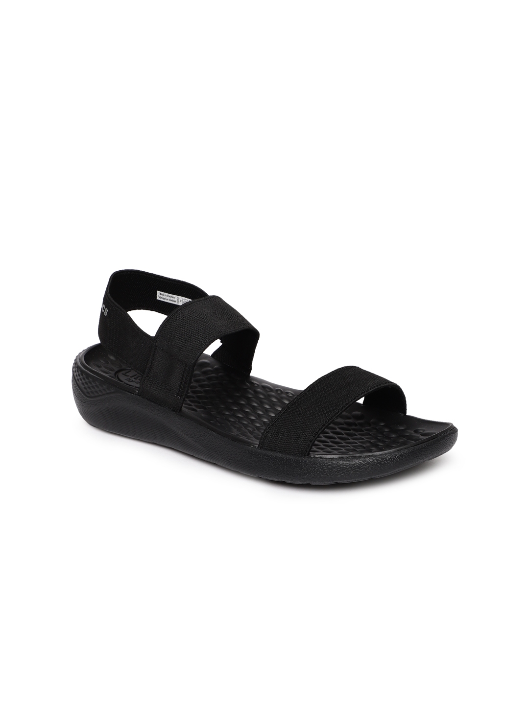 Crocs black solid on sale open toe flats