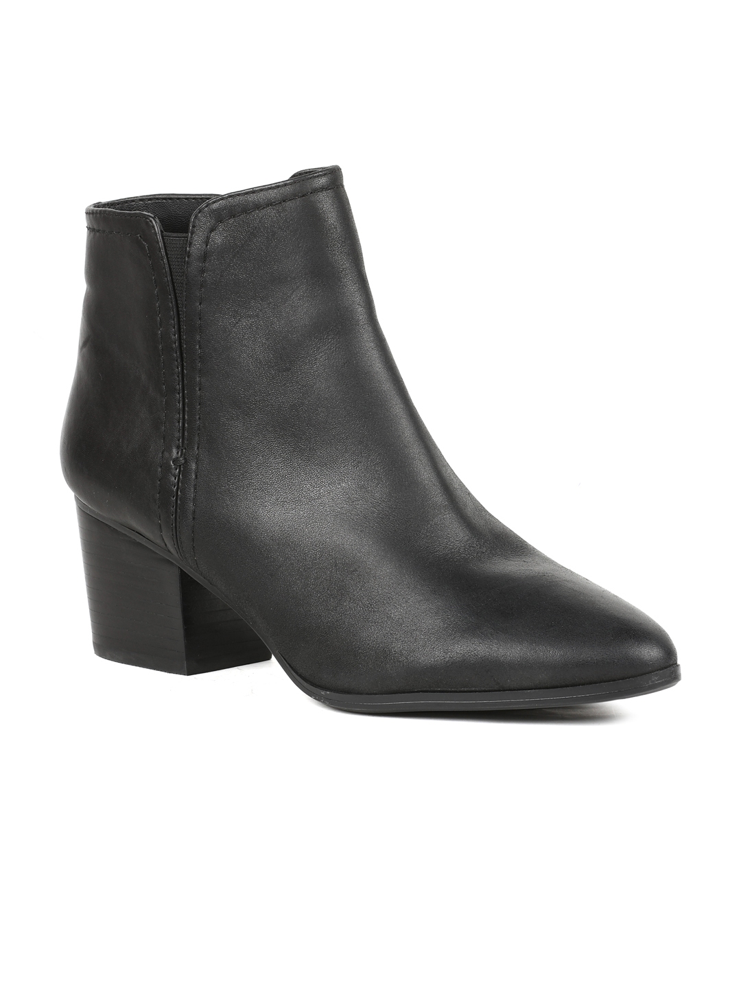 Buy ALDO Women Black Solid Leather Heeled Boots Boots for Women 7805737 Myntra