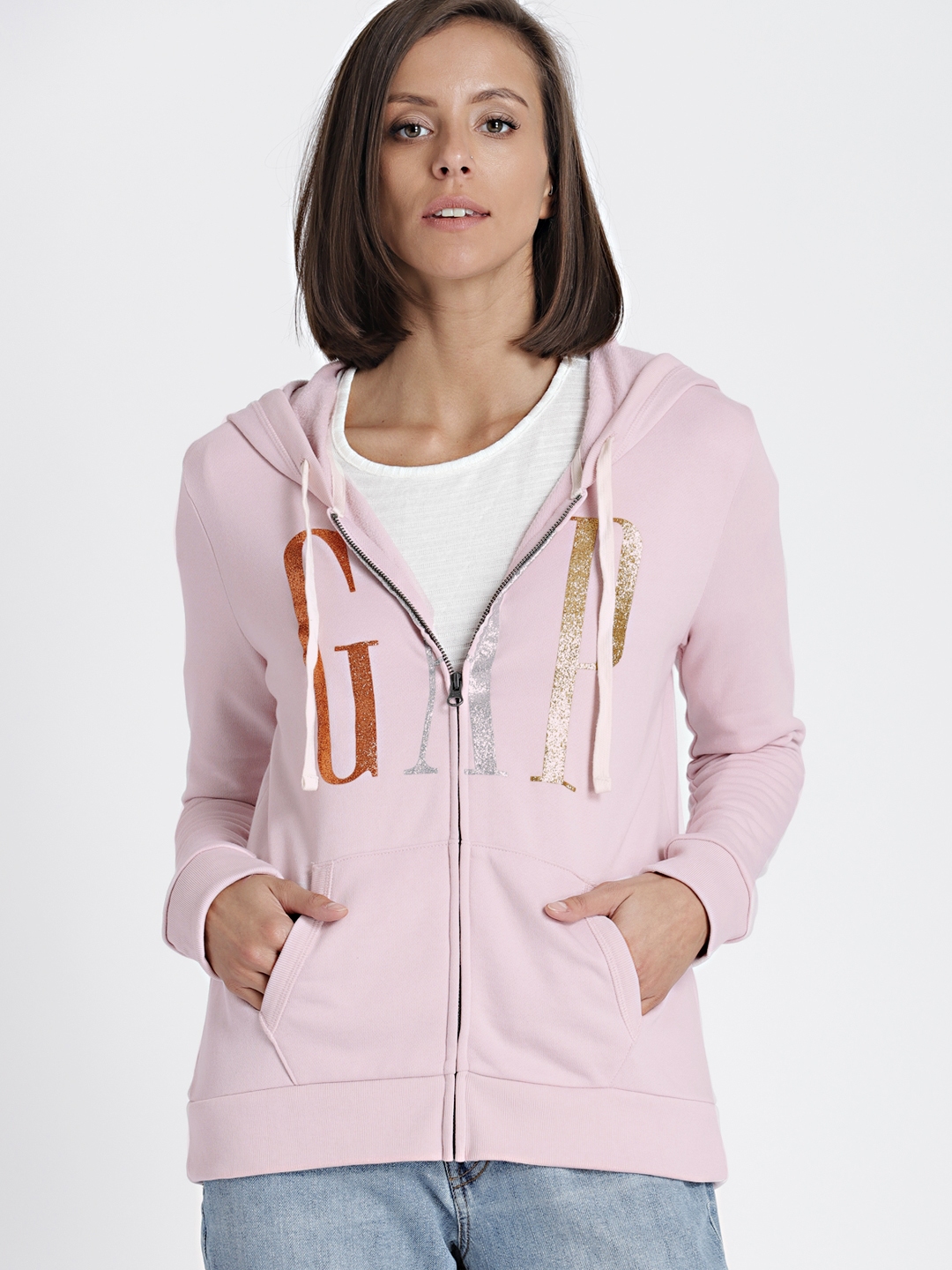 gap pink hoodie womens