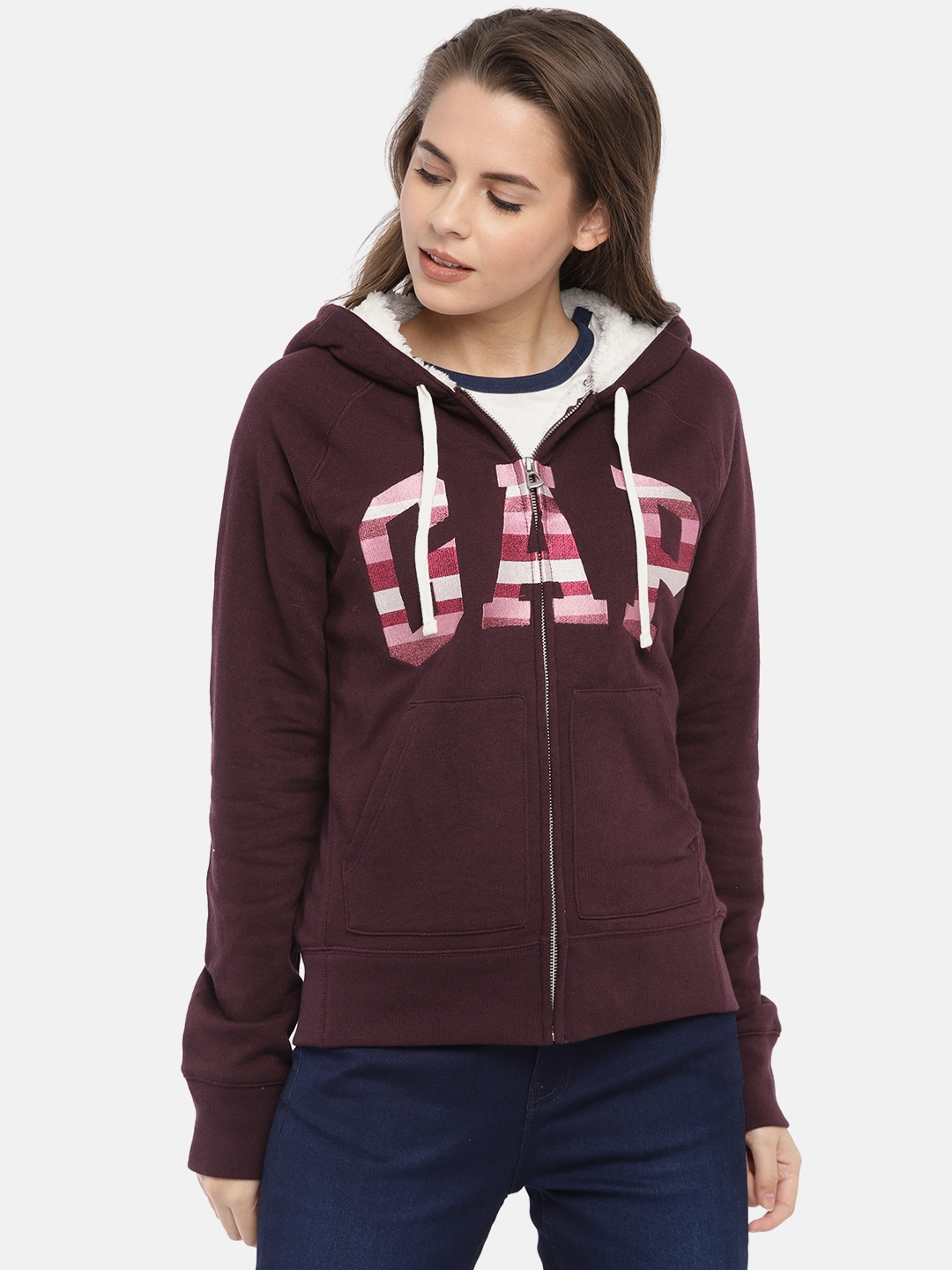 burgundy gap hoodie