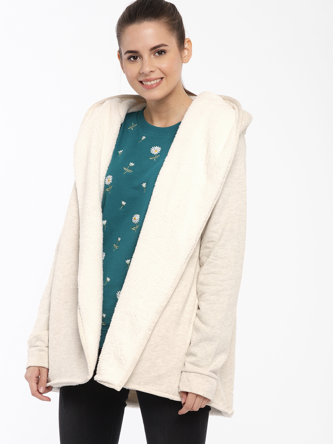 hooded wrap cardigan