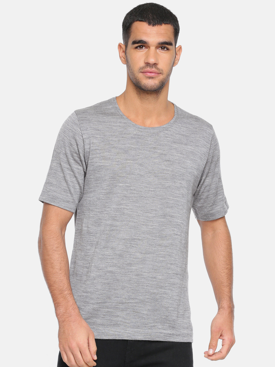 Buy Park Avenue Men Grey Melange Woolen 