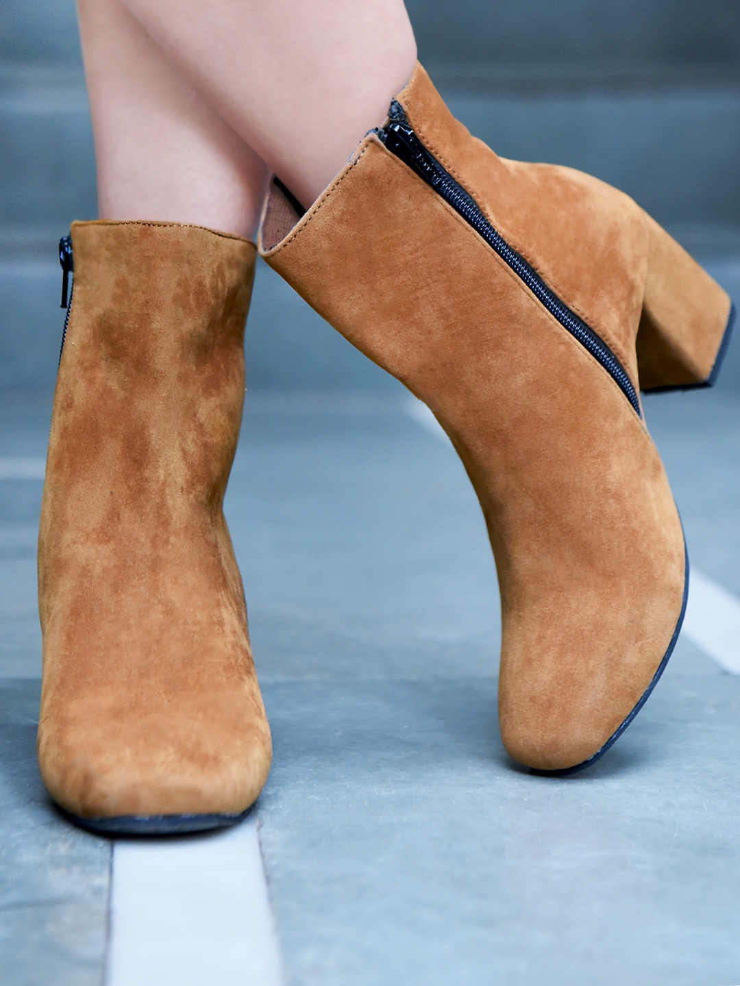 Buy Street Style Store Women Brown Solid Heeled Boots Boots for Women 7848519 Myntra