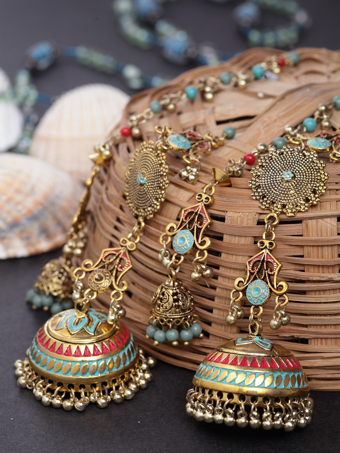 Buy Zaveri Pearls Gold Plated Embellished Jhumka Earrings  Earrings for  Women 1501436  Myntra