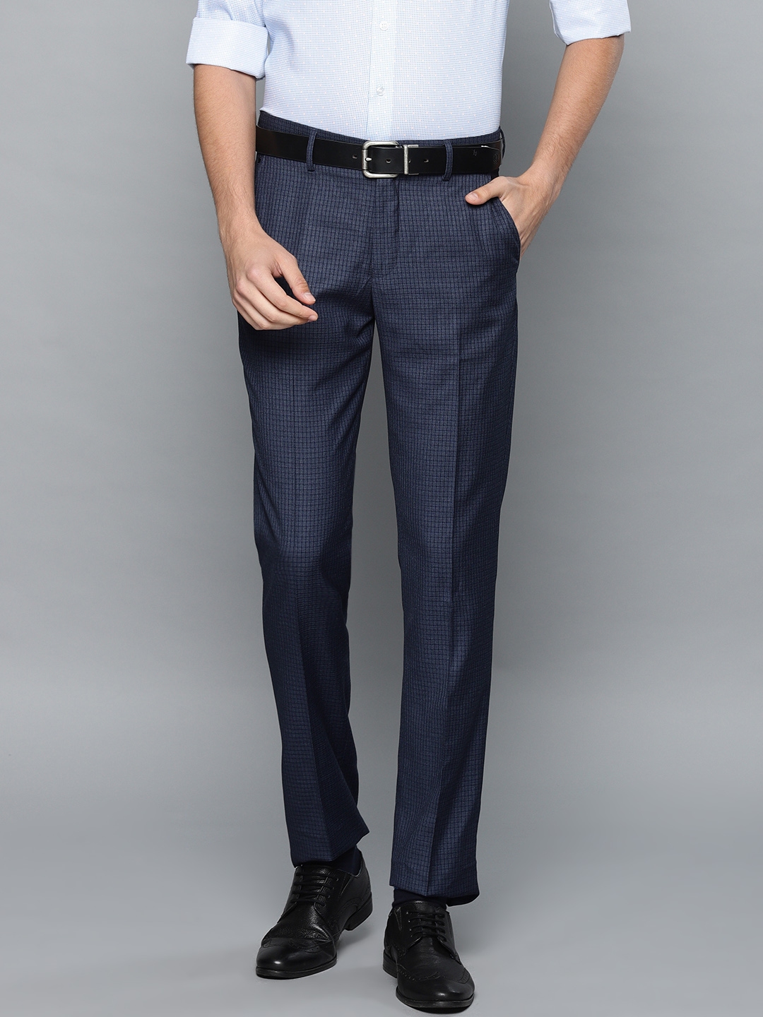 Louis Philippe Formal Trousers  Buy Louis Philippe Checks Brown Trousers  Online  Nykaa Fashion