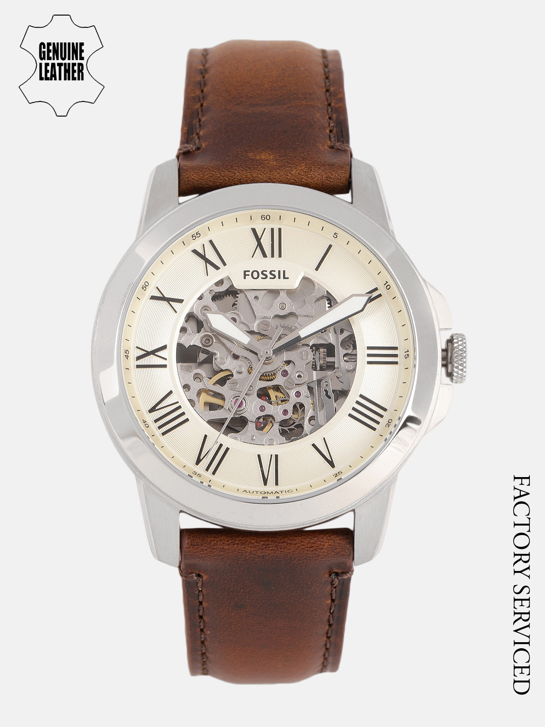 Buy Fossil Men Cream Coloured Analogue 