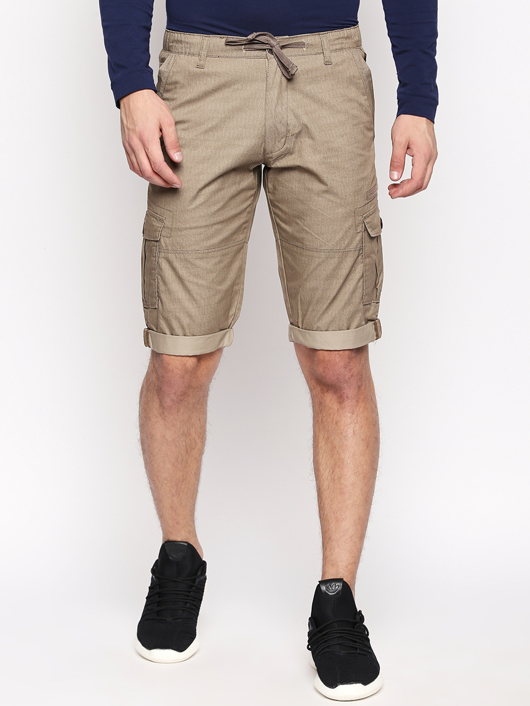 Buy Beevee Men Beige Self Design 