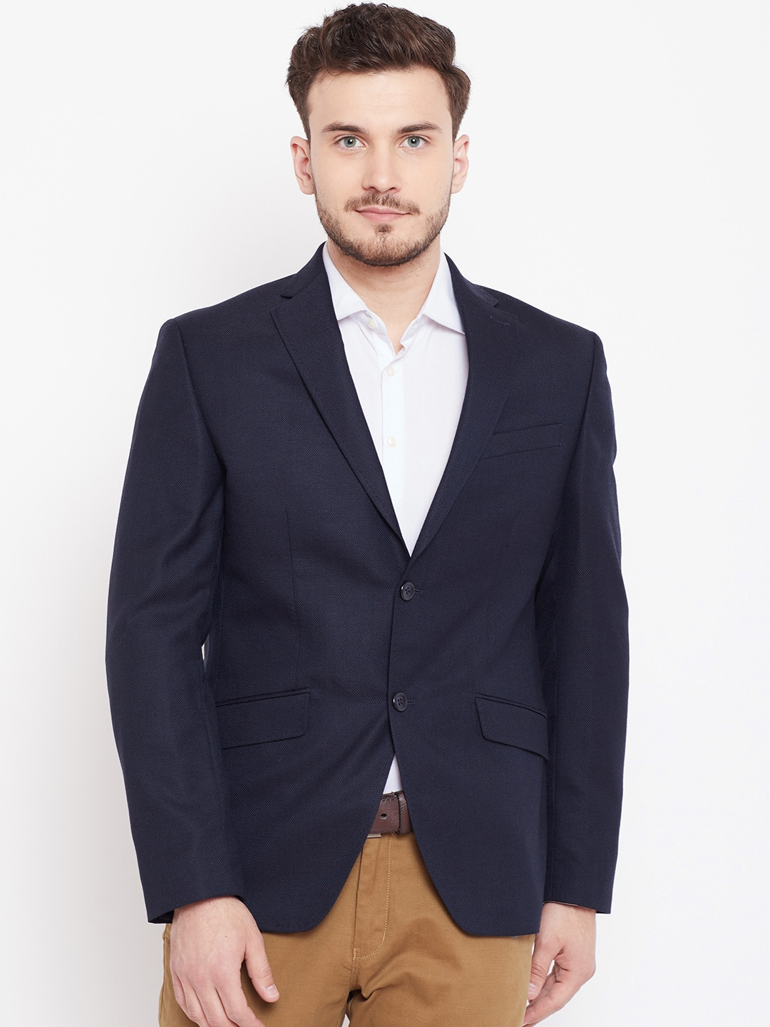 Blackberrys Men Black Single-Breasted Casual Blazer