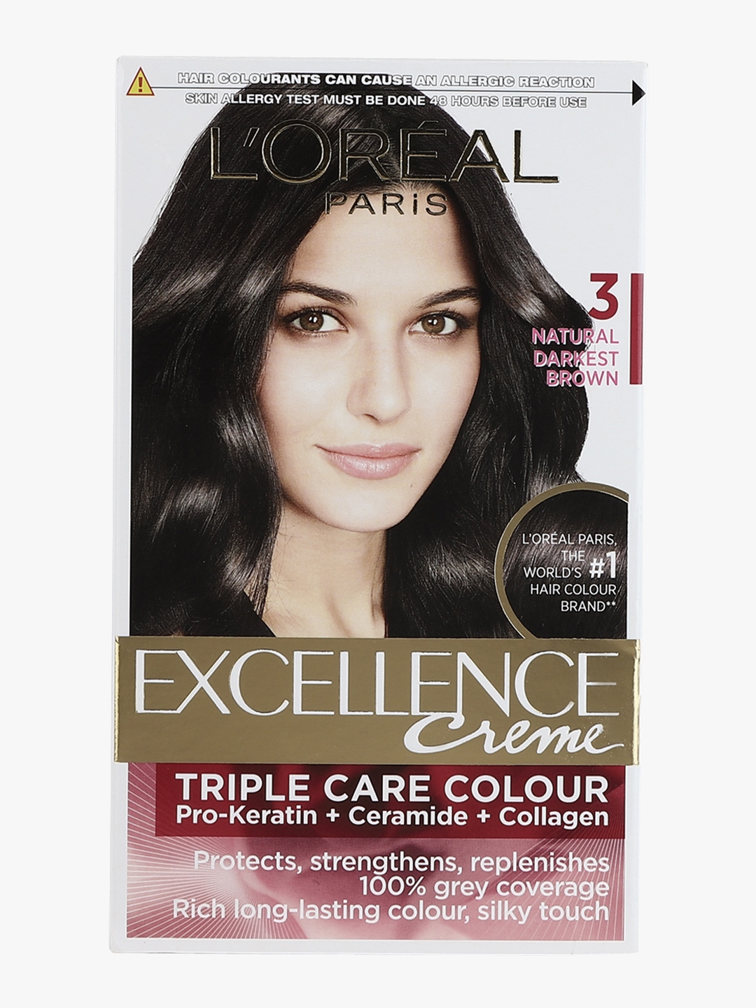 Buy L?Oreal Paris Excellence Hair Color Shade No 3 Dark Brown - Hair Colour  for Unisex 7896175 | Myntra