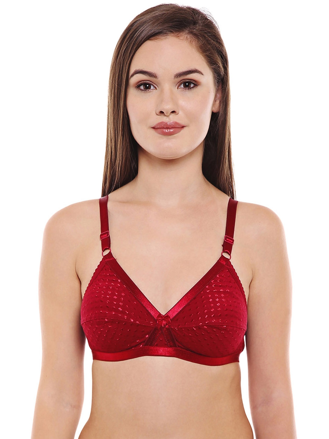 Buy Bodycare Women Red Self Design Everyday Bra 1528RED - Bra for Women  7944349 | Myntra