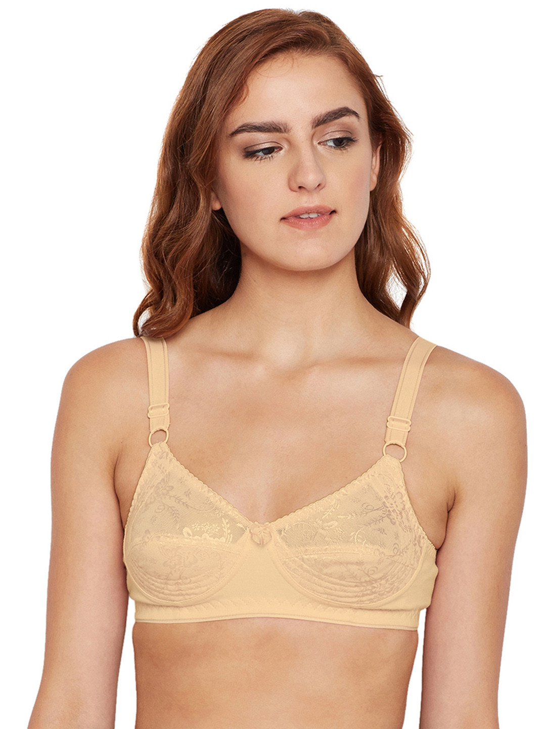 Bodycare Women Beige Self Design Everyday Bra 5583S