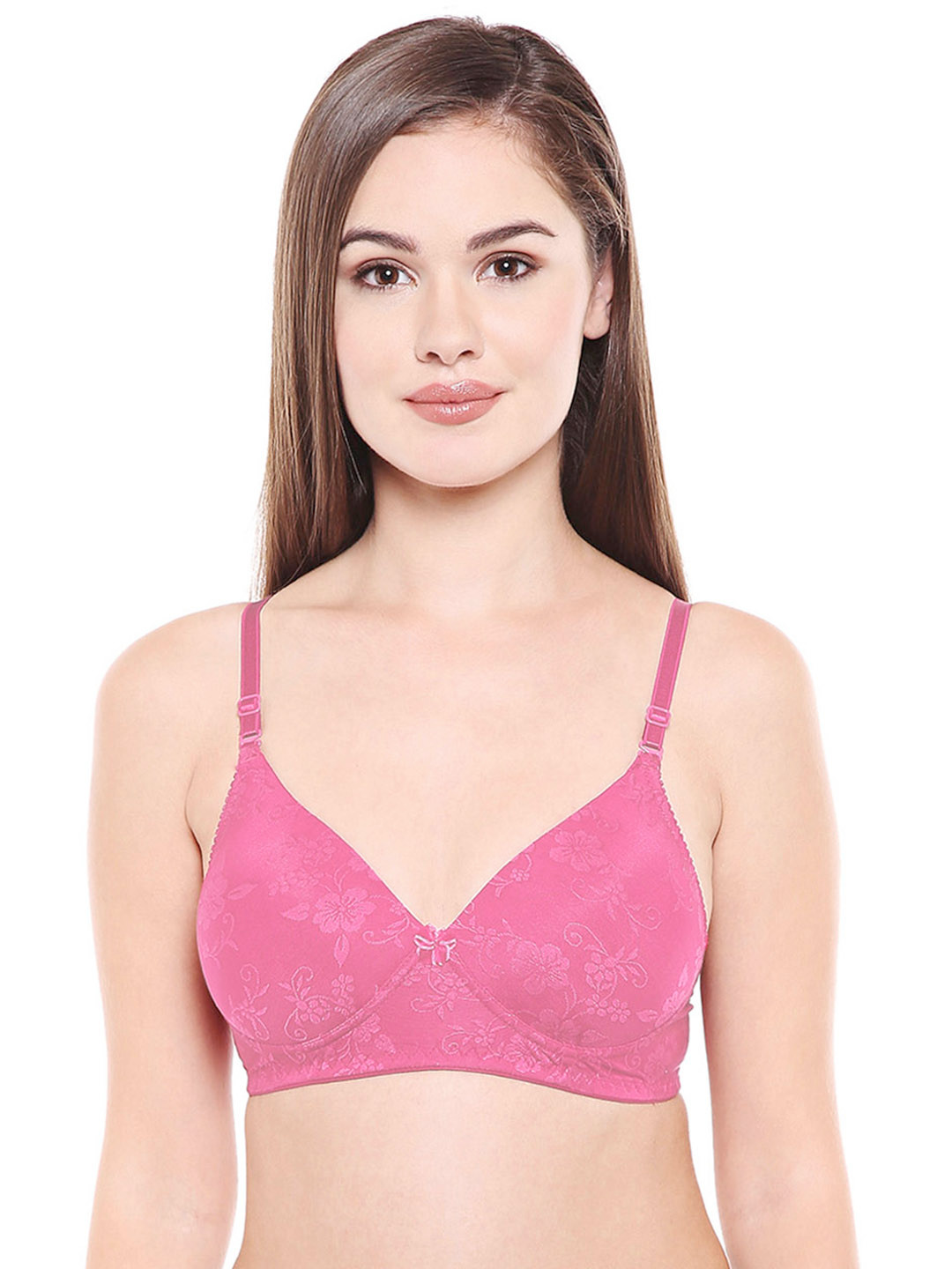 Bodycare Women Pink Self Design T-shirt Bra 6565LT.PIN