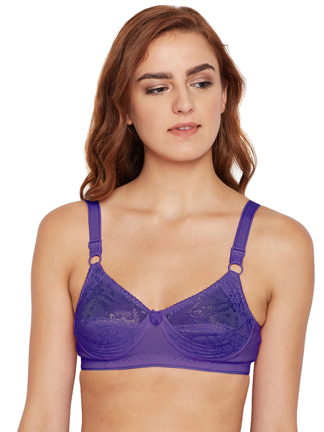 Bodycare Women Purple Self Design Everyday Bra 5583D.PU
