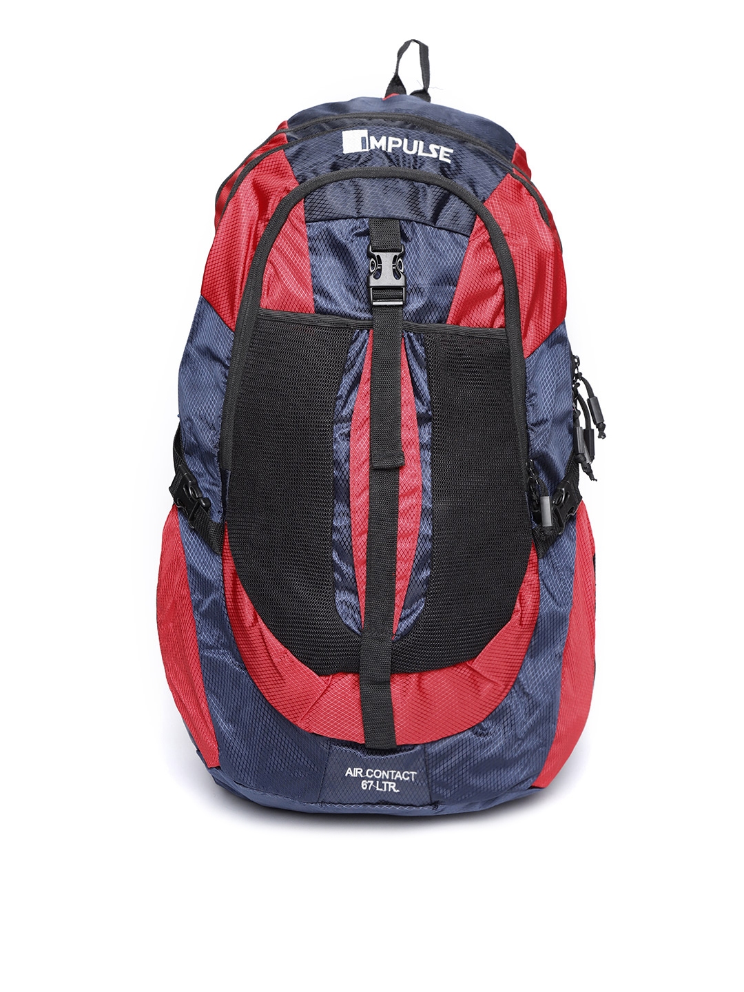 impulse 65 ltrs blue trekking backpack