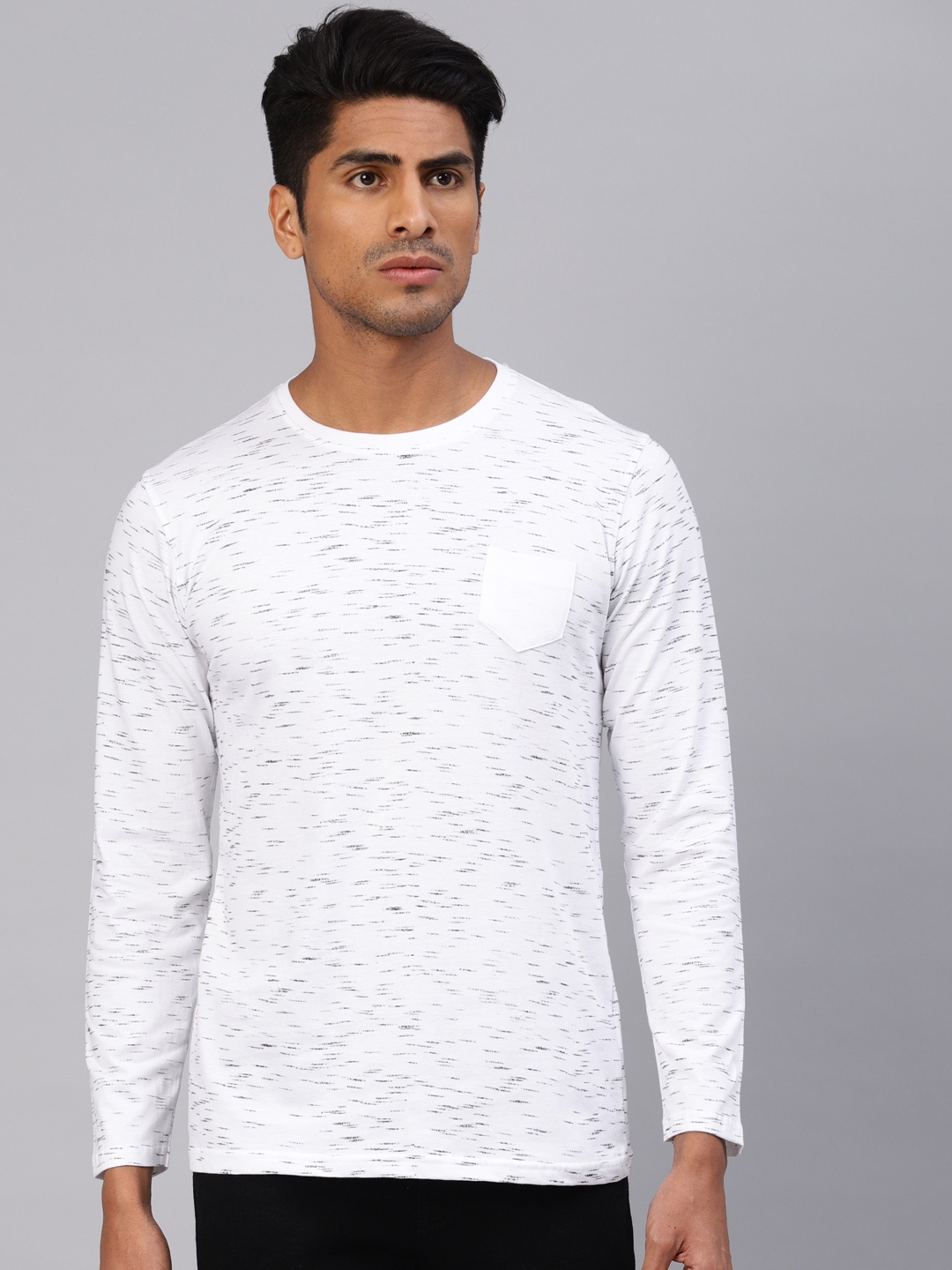 maniac white round t shirt