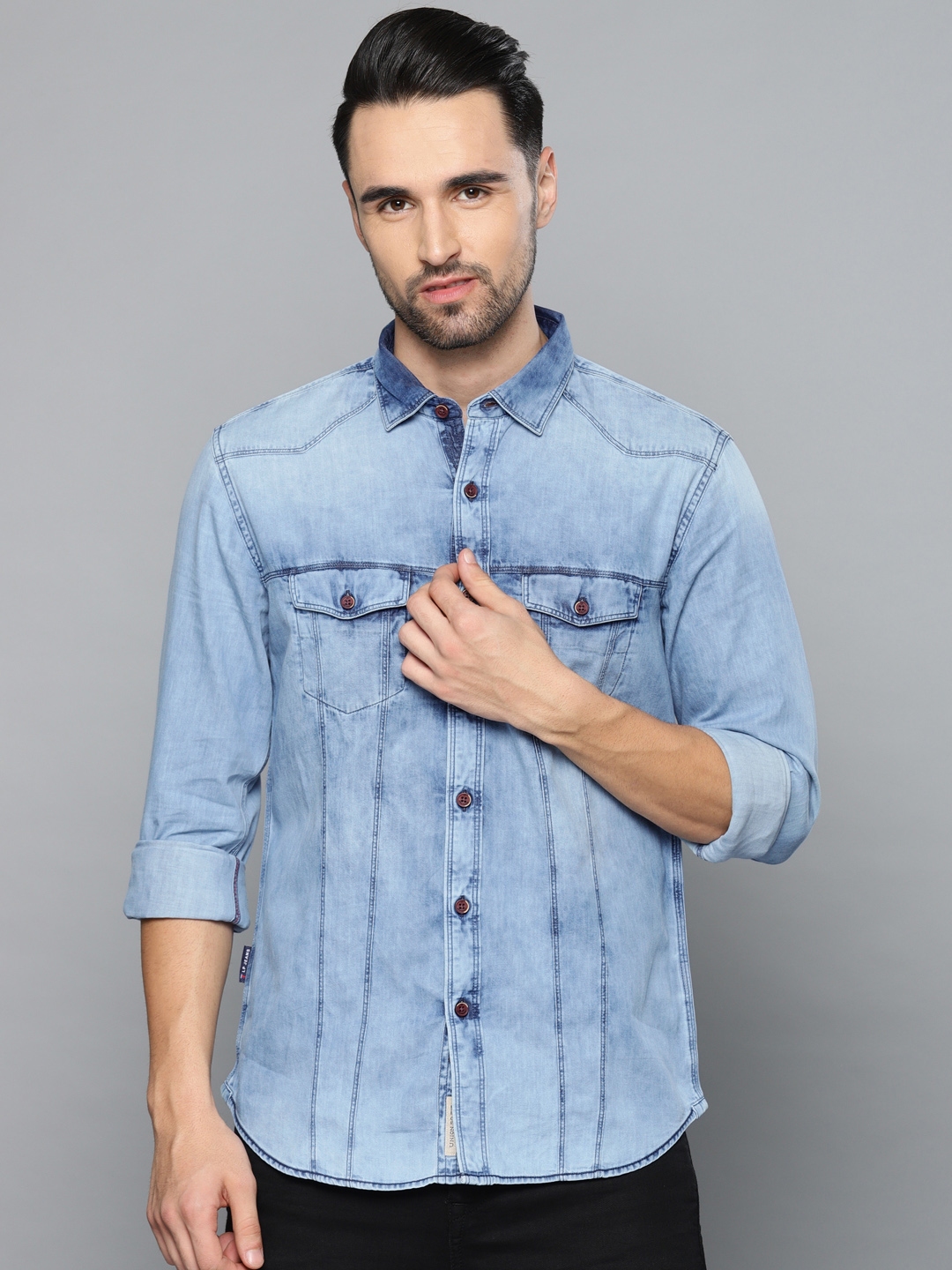 louis philippe denim shirt