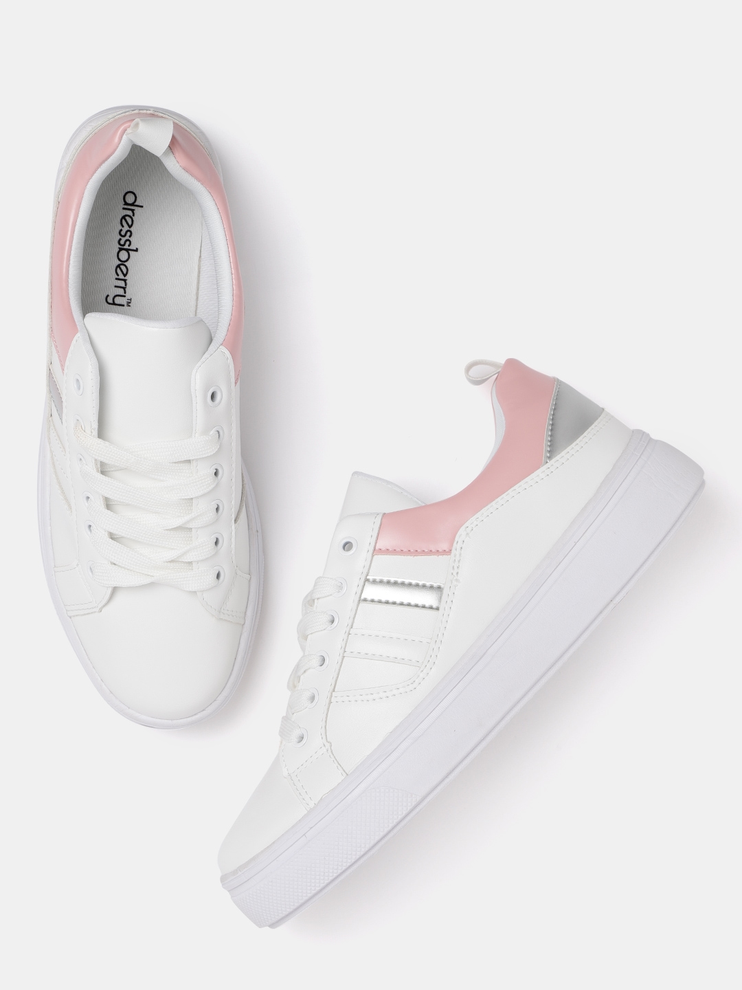 Buy DressBerry Women White Sneakers 