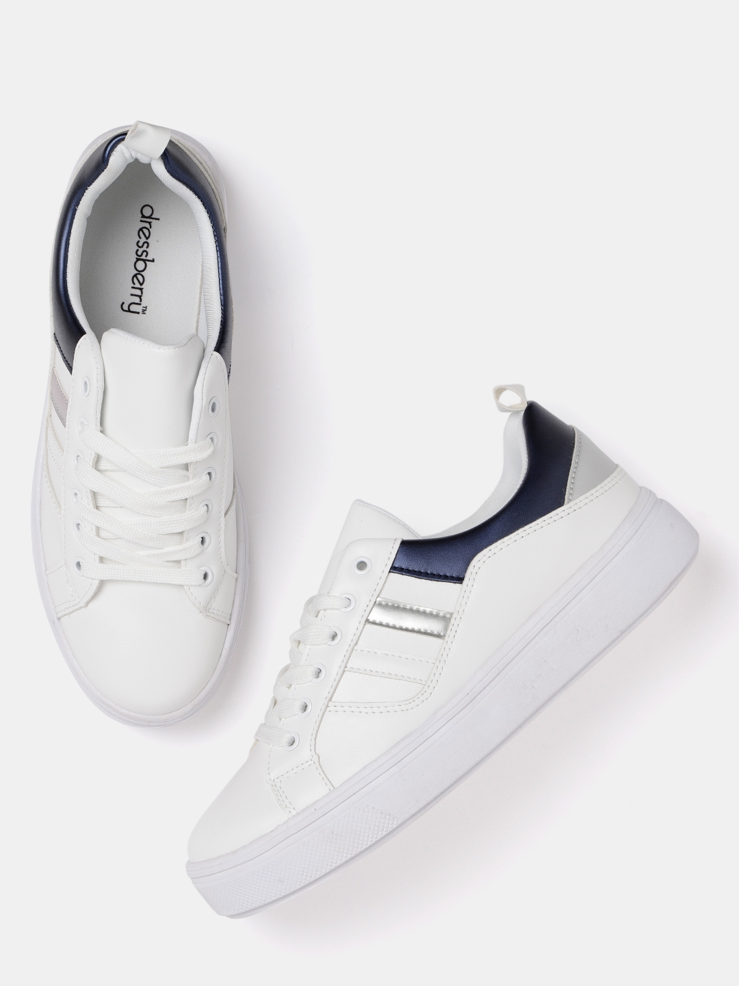 dressberry women white sneakers