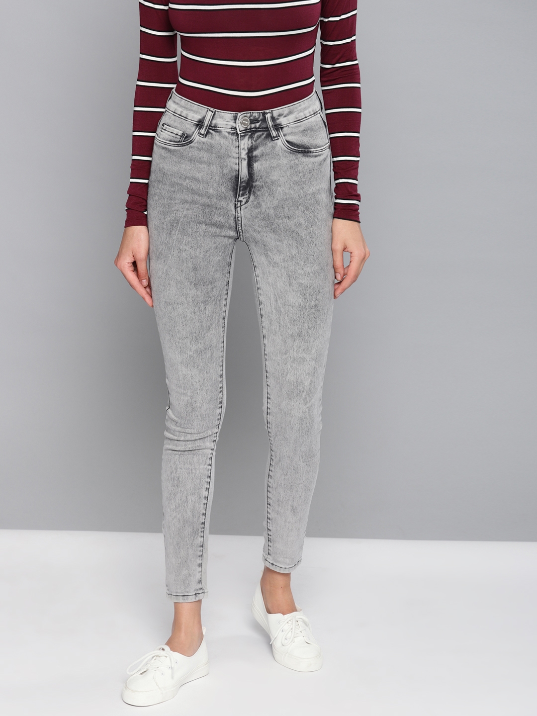 high waist jeans in myntra