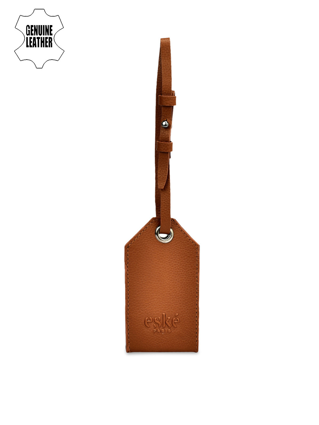 Eske Men Brown Solid Luggage Tag
